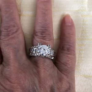 Sterling Silver Ring W/CZ’s